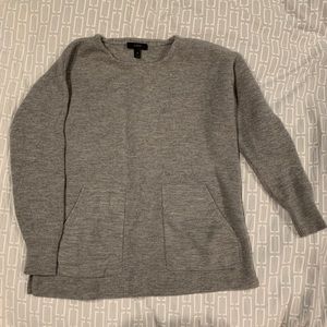 gray j. crew sweater
